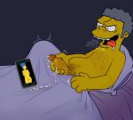  cum marge_simpson masturbation moe_szyslak the_simpsons 