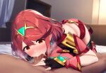  1boy 1girl ai_generated big_breasts breasts fellatio female_focus high_res male/female necromancer_(artist) oral patreon patreon_paid patreon_reward pov pyra red_eyes red_hair short_hair solo_focus stable_diffusion xenoblade_(series) xenoblade_chronicles_2 