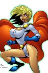  big_breasts blonde_hair blue_eyes boob_window cleavage cleavage_cutout comic_book_character cosplay dc_comics dc_comics justice_society_of_america kara_zor-l karen_starr kryptonian pat_carlucci power_girl short_blonde_hair short_hair 