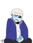  1boy 2d 2d_(artwork) animated_skeleton blue_blush blue_eye blue_eyes blue_hoodie blue_jacket blue_penis blue_tongue blush blushing clothed clothed_male clothing digital_media_(artwork) ectopenis fully_clothed grabbing_own_penis hooded_jacket hoodie jacket looking_at_viewer male male_masturbation male_only masturbation monster one_eye_closed penile_masturbation penis penis_out sans sans_(undertale) serfuzzy skeleton solo solo_male third-party_source transparent_background undead undertale undertale_(series) video_games 