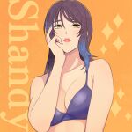  1girl alluring bikini black_and_blue_hair blue_fingernails breasts cleavage dead_or_alive dead_or_alive_xtreme dead_or_alive_xtreme_2 dead_or_alive_xtreme_3_fortune dead_or_alive_xtreme_beach_volleyball koni_shiki konishiki_(52siki) shandy_(doa) tecmo yellow_eyes 