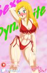  1girl alluring athletic_female big_breasts bikini blonde_hair cleavage digimon digimon_frontier female_abs fit_female izumi_orimoto orimoto_izumi orimoto_zoe pk-studios pretty_kute teal_eyes zoe_orimoto 