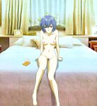 ayanami_rei bed blue_hair breasts fukano_youichi neon_genesis_evangelion nipples nude nude pubic_hair red_eyes rei_ayanami uncensored