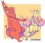  cow cow_(cow_and_chicken) cow_and_chicken sex tail the_red_guy utilizator 