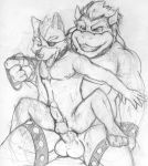 bowser gay male male_only nintendo star_fox super_mario_bros. super_smash_bros. wolf_o'donnell yaoi