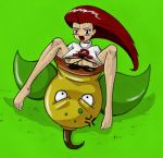 green_background jessie nintendo pokemon team_rocket vore weepinbell