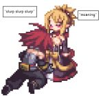  1boy 1girl adell adell_(disgaea) disgaea disgaea_2 lowres makai_senki_disgaea_2 quality rozalin white_background 