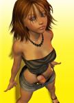  3d breasts edit futanari jean_shorts looking_at_viewer penis_out vaesark 