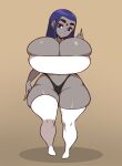 dc_comics gigantic_ass gigantic_breasts grey_skin hourglass_figure purple_eyes purple_hair rachel_roth raven_(dc) sallowie teen_titans