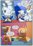  2_boys 2_girls 2boys bad_anatomy bbmbbf comic furry idw_publishing mobius_unleashed palcomix sega silver_the_hedgehog sonic_the_hedgehog tangle_the_lemur whisper_the_wolf whispered_moans_(comic) 