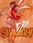 1girl ass big_breasts boots breasts cape dc_comics electricity female_only long_hair mark_beachum mary_batson mary_marvel panties shazam solo_female synthetikxs title upskirt