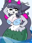  1girl breasts cala_maria furry mermaid miyuki sexy_pose thicc 