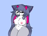  1girl blush closed_eyes furry miyuki nipples nude thicc thick_thighs 