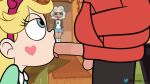  1boy 2_girls blonde_hair blue_eyes canon_couple cuckquean disney fellatio horns jackie_lynn_thomas loop marco_diaz nutango oral penis star_butterfly star_vs_the_forces_of_evil walk-in 