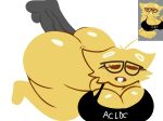 anon anonymous ass big_ass big_breasts breasts emoji emoji_(race) emoji_nerd jp20414(artist) nerd nerdy_female penis_in_ass reference_image thewboy_nsfw yellow_skin