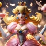  blonde blonde_female blonde_hair blue_eyes miniatures nintendo princess_peach 