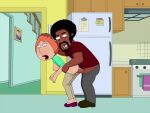  biting_lip bouncing_breasts breasts dark-skinned_male erect_nipples erect_penis family_guy huge_penis jerome_washington lois_griffin pants_down sfan vaginal webm 