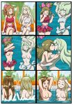  2girls absurd_res alluring ass big_breasts bikini blonde_hair breasts brown_hair comic commission female female/female female_only floonasif grey_bikini grey_swimsuit kissing lillie_(pokemon) medium_breasts navel nintendo nipples nude partially_submerged pokemon pool red_bikini red_swimsuit serena_(pokemon) skinny_dipping submerged swimming_pool swimsuit tagme underwater undressing water wet wet_hair yuri 