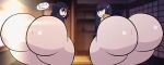 2_girls asstronsfw black_hair dat_ass dumptruck_ass gif gigantic_ass kill_la_kill kiryuuin_satsuki looking_back matoi_ryuuko no_sound ryuko_matoi satsuki_kiryuuin sisters webm