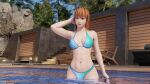  1girl alluring athletic_female auburn_hair bare_legs begs3 big_breasts bikini brown_hair dead_or_alive dead_or_alive_2 dead_or_alive_3 dead_or_alive_4 dead_or_alive_5 dead_or_alive_6 dead_or_alive_xtreme dead_or_alive_xtreme_2 dead_or_alive_xtreme_3 dead_or_alive_xtreme_3_fortune dead_or_alive_xtreme_beach_volleyball dead_or_alive_xtreme_venus_vacation female_abs fit_female in_water kasumi kasumi_(doa) kunoichi pin_up silf swimming_pool wet 