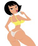 1girl 2d 2d_(artwork) accurate_art_style ashi_(samurai_jack) asian asian_female asian_milf big_ass big_breasts bikini bikini_bottom bikini_top black_eyes breasts brushing_teeth cartoon_network cleavage dat_ass fat_ass female grimphantom looking_at_viewer panties pawg samurai_jack side_boob sideboob solo thick thick_ass underwear