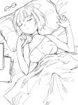  2k 2k-tan bed closed_eyes futanari glasses hinemosu hinemosu_notari intersex monochrome os os-tan sleeping 