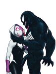 gwen_stacy marvel marvel_comics penis precum_string spider-gwen superheroine tongue tongue_out venom_(spider-man)