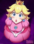 ahegao bbc blue_eyes blushing cum cum_in_mouth cum_on_face cumshot earrings fellatrix moaning nintendo pov princess princess_peach sound stickyspoodge surprised voice_acted webm