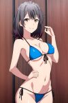  1girl alluring bikini black_hair cleavage nios under_boob violet_eyes yahari_ore_no_seishun_lovecome_wa_machigatteiru. yukinoshita_haruno 