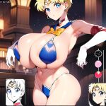 ai_generated big_breasts bikini bishoujo_senshi_sailor_moon escapefromexpansion looking_at_viewer qmai_(artist) sailor_uranus