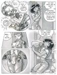  alex_(totally_spies) comic donna_ramone dtiberius futa_on_futa futanari gloryhole_much monochrome spanish spanish_text totally_spies 