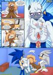  2_boys 2_girls 2boys 2girls bbmbbf comic furry idw_publishing mobius_unleashed palcomix sega silver_the_hedgehog sonic_the_hedgehog sonic_the_hedgehog_(series) tangle_the_lemur whisper_the_wolf whispered_moans_(comic) 