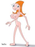  1girl 1girl 1girl barefoot blue_eyes breasts candace_flynn disney disney_channel eyebrows eyelashes feet female_only grin helix looking_at_viewer navel nipples nude orange_hair phineas_and_ferb pink_nipples pussy pussy smile smiling_at_viewer teeth toes white_background 