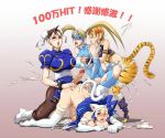  4girls breast_grab breasts breath_of_fire breath_of_fire_ii capcom chun-li cum cum_explosion cum_pool darkstalkers ejaculation felicia futa_on_futa futa_with_futa futanari gekka_kaguya_(urabata) huge_breasts huge_penis katt penis rainbow_mika rinpoo_chuan street_fighter street_fighter_iv vampire_(game) veiny_penis 