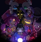  animatronic caine creepy crossover five_nights_at_freddy&amp;#039;s gangle glowing_eyes jax kinger pomni ragatha the_amazing_digital_circus zooble 