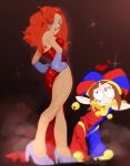  2_girls cosplay crossover disney jessica_rabbit pomni ragatha the_amazing_digital_circus who_framed_roger_rabbit 