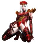 azazel1944 breasts futanari hair hat headgear high_inquisitor_sally_whitemane human intersex large_breasts lipstick makeup realistic sally_whitemane thigh_boots thighhighs tongue warcraft white_hair world_of_warcraft