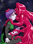  2girls akumuda bishoujo_senshi_sailor_moon blush breasts earrings erect_nipples futa_with_female futanari goo_girl green_eyes huge_penis jamanen jellax jewelry long_hair monster_girl multiple_girls pale_skin penis purple_bonus purple_hair red_slime saliva short_hair supon sweat tongue uncensored yellow_eyes 