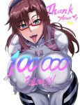 blue_eyes brown_hair gigantic_ass gigantic_breasts glasses hourglass_figure jet_puri makinami_mari_illustrious neon_genesis_evangelion plugsuit twin_tails