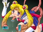  1girl bishoujo_senshi_sailor_moon blonde_hair blue_eyes blush futanari hair_penis hand_pussy looking_at_viewer purple_bonus sailor_moon skirt tentacle transformation tsukino_usagi usagi_tsukino what 