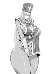  cleric dragon_quest dragon_quest_iii erection_under_clothes female_priest_(dq3) full-package_futanari futanari horny huge_breasts huge_penis monochrome priest_(dq3) souryo_(dq3) 