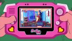  baru_baru_chan classroom_background game_controller gif purple_hair super_fuck_friends video_game 