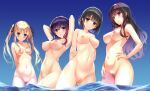  1girl 4girls arms_behind_back bathing big_breasts black_hair blue_sky breasts casual_nudity cleavage cleft_of_venus completely_nude eropaniji female_full_frontal_nudity female_nudity female_only fully_nude_girls_skinny_dipping high_resolution hyoudou_michiru kasumigaoka_utaha katou_megumi legs long_hair looking_at_viewer misaki_kurehito multiple_girls navel nipples nude nude_filter ocean outdoor_bathing paipan partially_submerged pussy saenai_heroine_no_sodatekata sawamura_spencer_eriri short_hair skinny_dipping sky smile thighs third-party_edit uncensored very_high_resolution water 