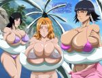 3_girls black_hair bleach blonde_hair gigantic_ass gigantic_breasts greengiant2012 hourglass_figure kuchiki_rukia matsumoto_rangiku rangiku_matsumoto rukia_kuchiki soifon