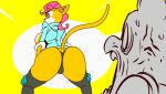  gif monique_pussycat papidoo_(sff) pink_hair super_fuck_friends twerking yellow_fur 