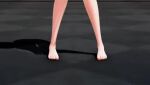  2girls 3d arms_behind_head ass bikini black_hair blue_eyes brown_hair cardcaptor_sakura daidouji_tomoyo dancing female_focus flat_chest galo_mmd green_eyes kinomoto_sakura long_hair micro_bikini mmd multiple_girls music nanimated navel short_hair sound spread_legs swimsuit video yuri 