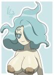  big_areola blue_areola blue_hair mass_effect massive_breasts smogmella_(yo-kai_watch) yellow_skin yo-kai yo-kai_watch yo-kai_watch_2 