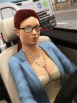 breasts car clothing glasses sydgrl3d