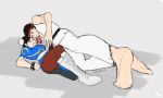 1boy1girl chun-li laying_down love romantic ryu ryuu_(street_fighter) street_fighter wewalu