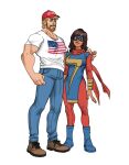 big_breasts big_penis bleepideeboop brown_skin bwc dark-skinned_female interracial kamala_khan light-skinned_male long_hair maga maga_(politics) marvel marvel_comics ms._marvel muslim penis_bulge politics size_difference superheroine